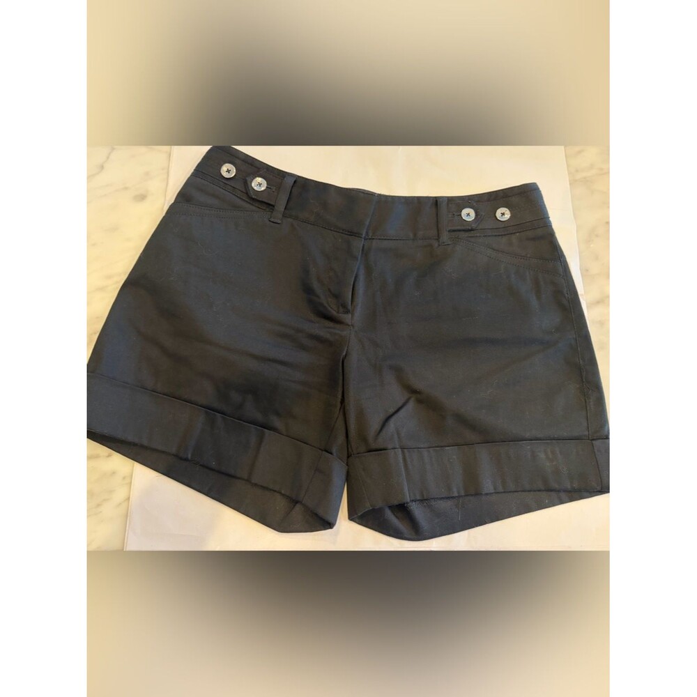 White House Black Market Black Cuffed Tailored Shorts